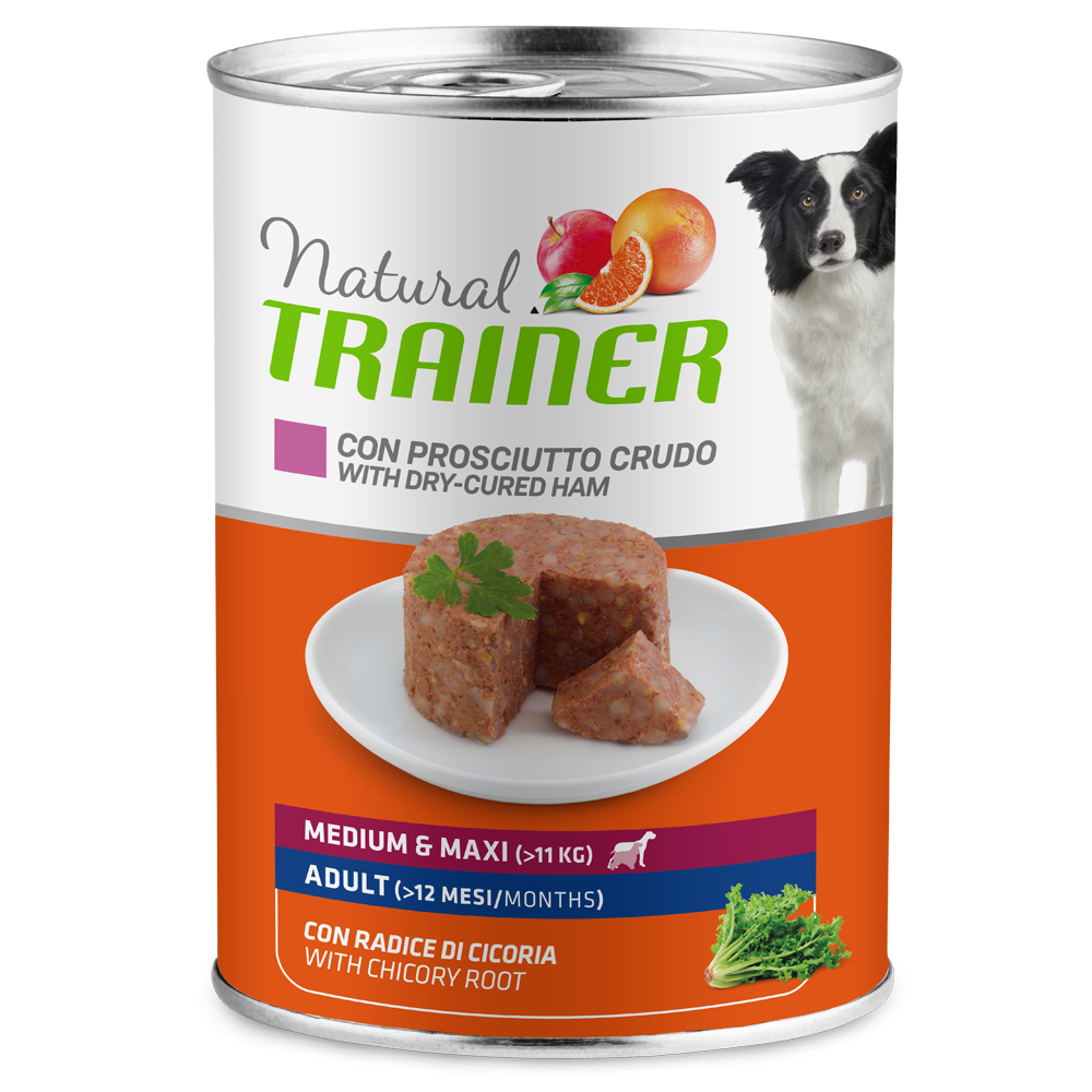 Natural Trainer Medium & Maxi Adult  - 12 x 400 g Schinken von Trainer Natural Dog