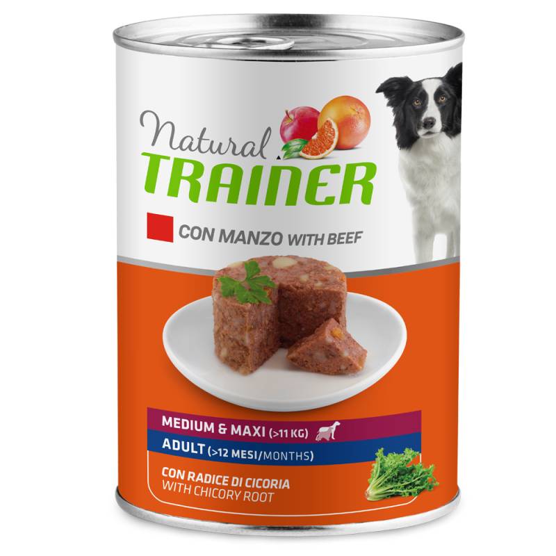 Natural Trainer Medium & Maxi Adult  - 24 x 400 g Rind von Trainer Natural Dog