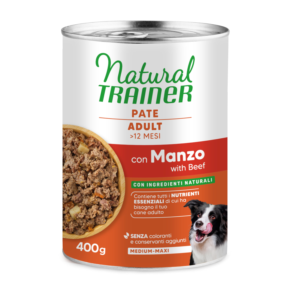 Natural Trainer Pate Medium & Maxi Adult - 24 x 400 g Rind Natural Trainer Pate Medium & Maxi Adult - 24 x 400 g Rind von Trainer Natural Dog