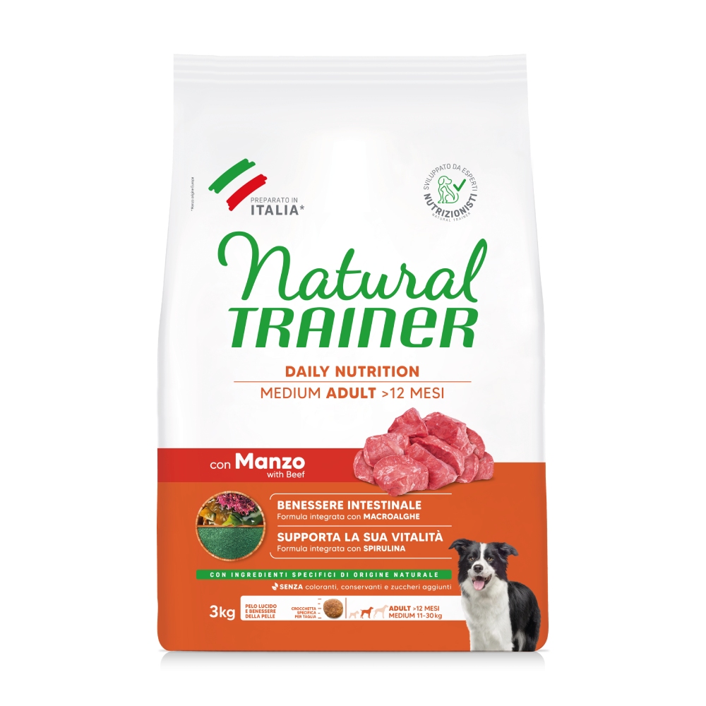 Natural Trainer Adult Medium mit Rind - Sparpaket: 2 x 3 kg von Trainer Natural Dog