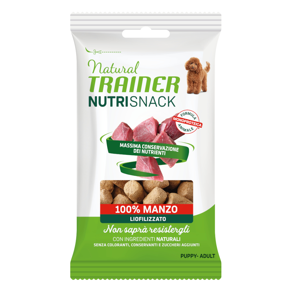 Sparpaket Natural Trainer Nutri Snack Gefriergetrocknete Happen Puppy & Adult 20 x 20 g - Rind Sparpaket Natural Trainer Nutri Snack Gefriergetrocknete Happen Puppy & Adult 20 x 20 g - Rind von Trainer Natural Dog