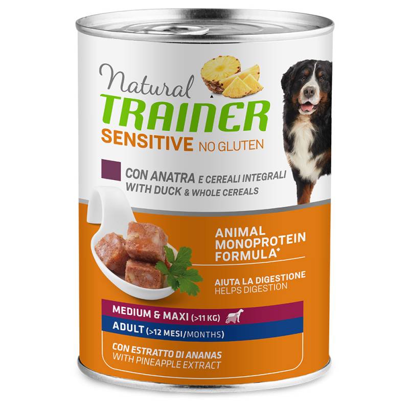 Natural Trainer Sensitive No Gluten Adult  - 12 x 400 g Ente & Vollkorngetreide von Trainer Natural Sensitive