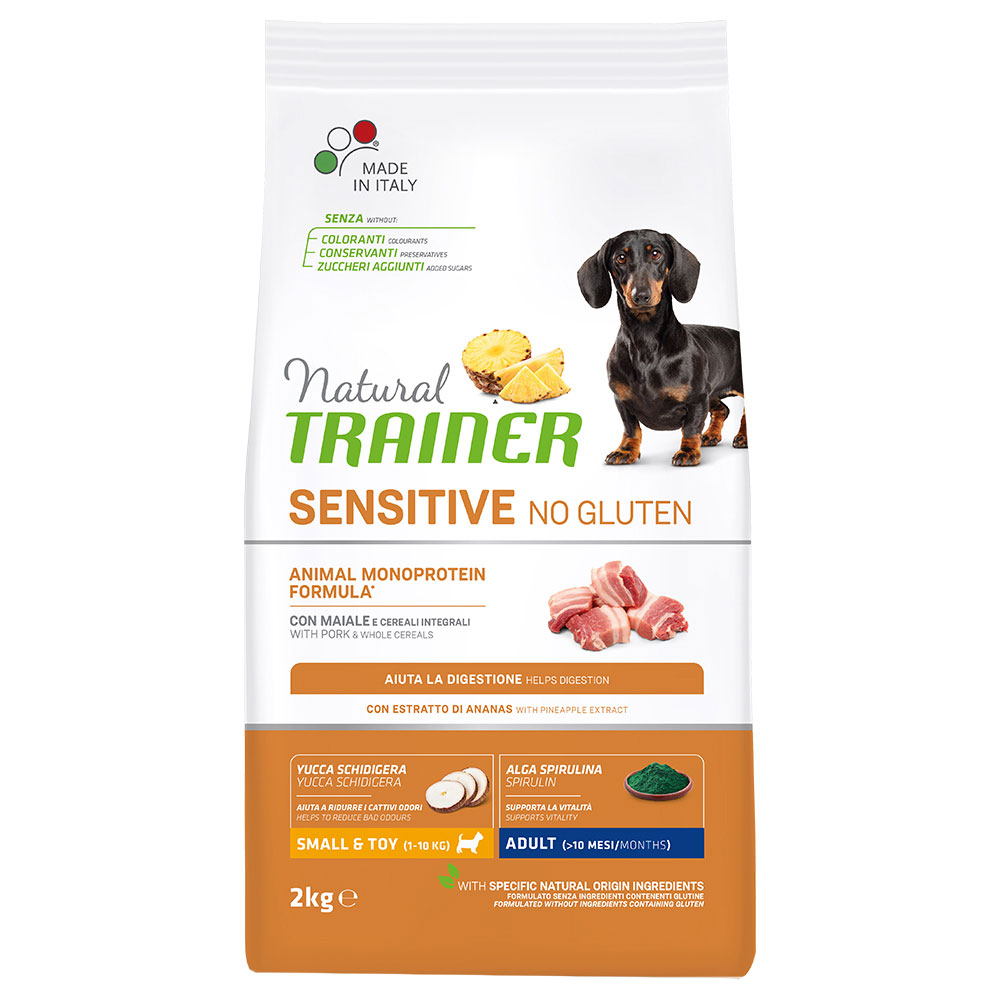 Natural Trainer Sensitive No Gluten Adult Small mit Schwein - 2 kg von Trainer Natural Sensitive