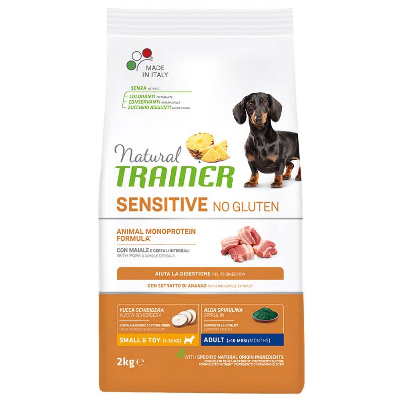 Natural Trainer Sensitive No Gluten Adult Small mit Schwein - 3 x 2 kg von Trainer Natural Sensitive