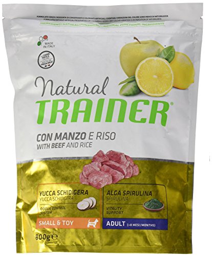 Natural Trainer Natural Small Rind Reis, 800 g, Trockenfutter für Hunde, Mehrfarbig, einzigartig von Trainer Natural