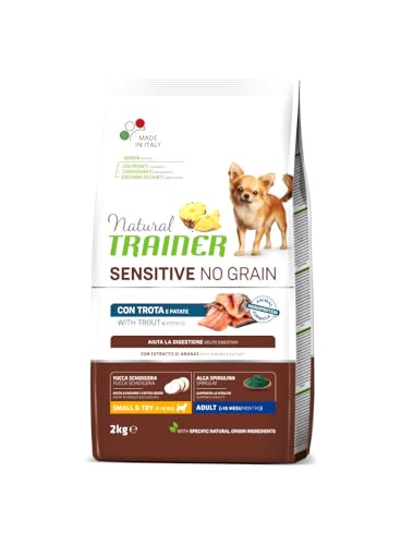 Natural Trainer Sensitive No Grain Small & Toy Erwachsene mit Forelle und Kartoffeln + gratis Zahnbürste WHIMZEES von Trainer Natural