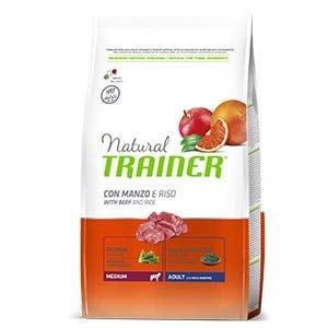 Trainer Natural Erwachsene Medium mit Rind, Reis, Chicorée und Spirulina Alge 3 kg von Trainer Natural