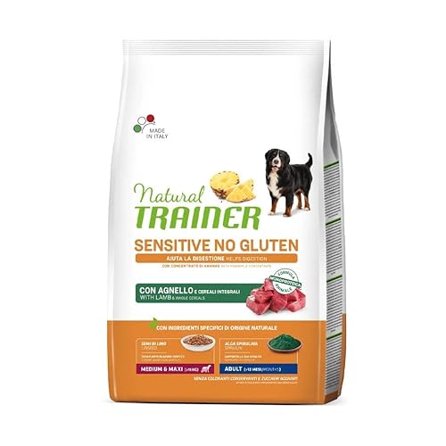 Trainer Natural Sensitive No Gluten Medium & Maxi Erwachsene mit Lamm 12 kg von Trainer Natural