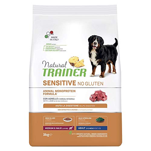 Trainer Natural Sensitive No Gluten Medium & Maxi Erwachsene mit Lamm 3 kg von Trainer Natural