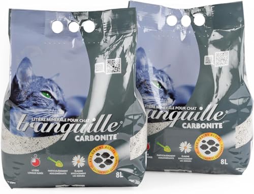 Tranquille - Katzenstreu, klumpend, Mineral, Carbonit, 8 l, 2 Stück von Tranquille