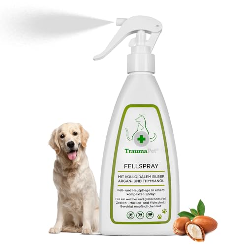 TraumaPet Fellspray – Natürliches Zeckenspray für Hund & Katze mit Arganöl & Thymianöl – Zeckenmittel für Hunde & Katzen – Zeckenschutz Spray für empfindliche Haut – 200ml TraumaPet Fellspray – Natürliches Zeckenspray für Hund & Katze mit Arganöl & Thymianöl – Zeckenmittel für Hunde & Katzen – Zeckenschutz Spray für empfindliche Haut – 200ml von TraumaPet