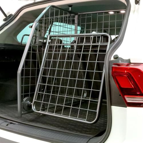 Travall Hundegitter, Kofferraumtrenner & Heckklappen-Bundle, kompatibel mit Audi A4/S4 Avant (2015-) fahrzeugspezifischer Kofferraumschutz, Stahl pulverbeschichtet, Haustierschutz 50/50 von Travall