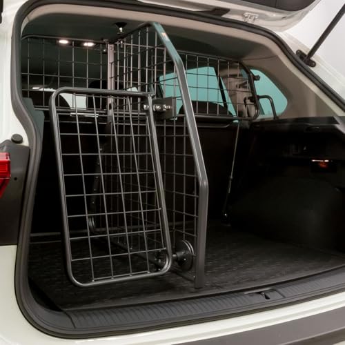 Travall Hundegitter, Kofferraumtrenner & Heckklappen-Bundle, kompatibel mit Hyundai Tucson einschließlich MHEV (2020-) fahrzeugspezifischer Kofferraumschutz, Gepäckbarriere, Haustiergitter 60/40 von Travall