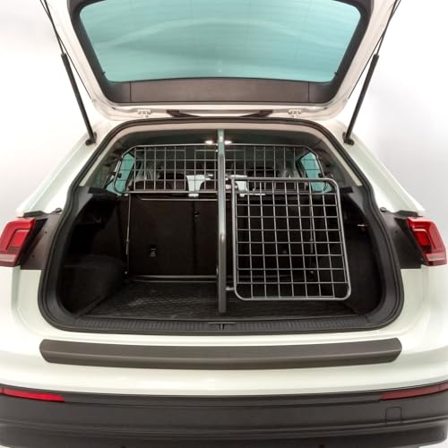 Travall Hundegitter Trenngitter & Heckgitter Set kompatibel mit Land Rover Range Rover Evoque (2011-2018) SUV Fahrzeugspezifisches Kofferraumgitter Gepäckschutz Stahl-Haustiergitter 50/50 von Travall