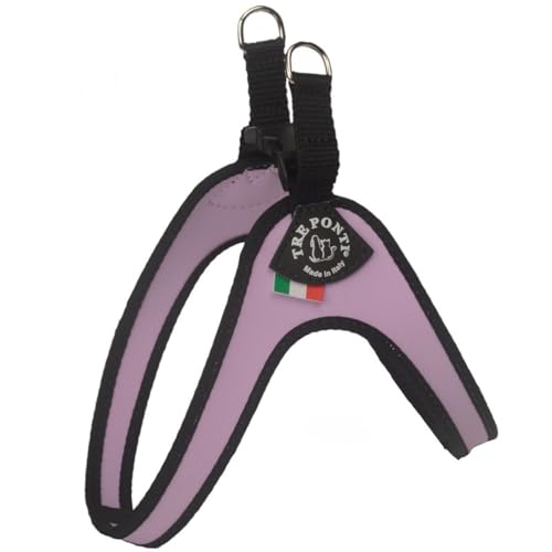 Tre Ponti Easy Fit Geschirr Classic mit Klickverschluss, Farbe:Lila-Schwarz, Größe:Größe 1/25-30 cm/bis 3 kg von Tre Ponti