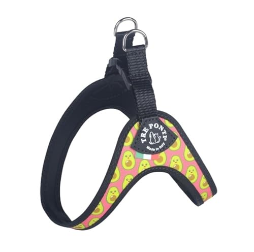 Tre Ponti Geschirr Easy Fit Vibes Avocado Flamingo Click-Verschluss, Farbe:Avocado, Größe:Gr.3/42-46cm / bis 7kg von Tre Ponti