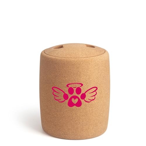 Tree Urn Biologisch Abbaubare Gedenkurne Für Haustierasche, Urne Für Haustiere, Fasst Haustierasche Bis Zu 40 KG, 2,9 Liter, Aschehalter(Angel paw) (Pink, Angel paw) von Tree Urn