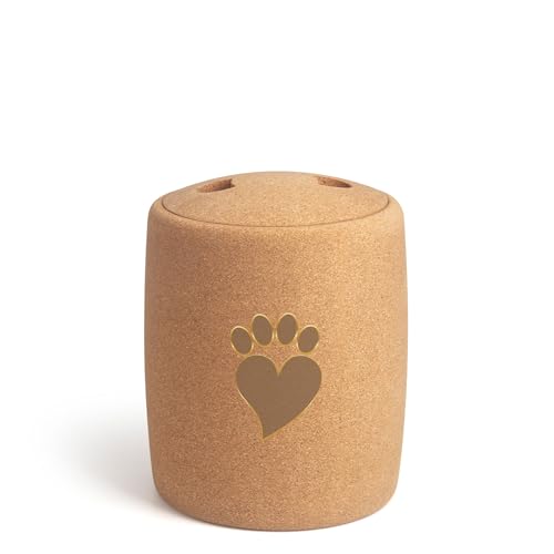 Tree Urn Biologisch Abbaubare Gedenkurne Für Haustierasche, Urne Für Haustiere, Fasst Haustierasche Bis Zu 40 KG, 2,9 Liter, Aschehalter (Footprints) (Brown, Footprints) von Tree Urn