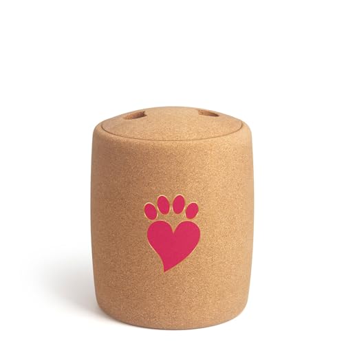 Tree Urn Biologisch Abbaubare Gedenkurne Für Haustierasche, Urne Für Haustiere, Fasst Haustierasche Bis Zu 40 KG, 2,9 Liter, Aschehalter (Footprints) (Pink, Footprints) von Tree Urn