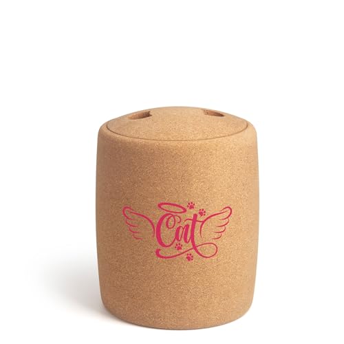 Tree Urn Biologisch Abbaubare Gedenkurne Für Haustierasche,Urne Für Tierasche, Fasst Haustierasche Bis Zu 40 KG, 2,9 Liter, Aschehalter(Cats’ Angel) (Pink, Cats’ Angel) von Tree Urn