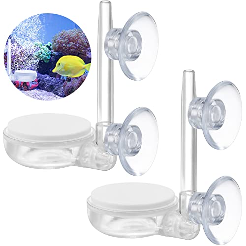 Leise Aquarium Air Stone Fish Tank 2 Stücke Nano Bubble Stone Kit Bubbler für Aquarium Fisch Tank Bubble Stone für Aquarium Bubble Diffuser mit Kontrollventil und Saugnäpfen für Aquarium und von Treela