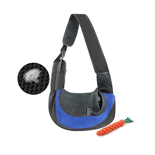 Treer Hundetasche für Kleine Hunde, Hundetragetasche 5kg Tragetasche Hund Atmungsaktiv Mesh Hundetragetuch Passend für Aktivitäten im Freien (S,Blau) von Treer