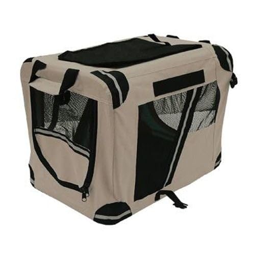 TrendLine Transportbox Beige 60 x 42 x 42 cm Hundetransportbox Tiertransportbox von Trend Line