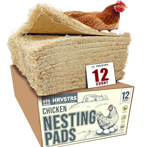 Nistunterlagen für Hühnerstallzubehör – Aspen Einstreu für Küken Nistkasten und Kaninchenstall – ideal für Weideeier Bio – Essential Chicken Supplies (12 Stück) von Trendiees