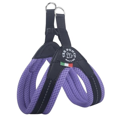 Tre Ponti Geschirr Easy Fit Soft Mesh mit Click Verschluss, Farbe:lila, Größe:Gr 2.5/34-38cm / bis 6kg von Tre Ponti