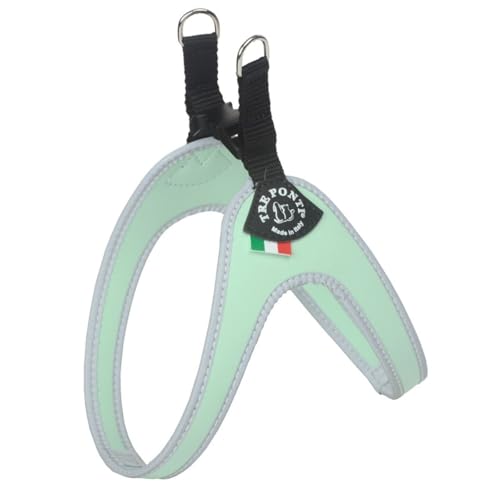 Tre Ponti Geschirr Easy Fit Classic mit Click-Verschluss, Farbe:Minze/reflekt, Größe:Gr.1.5/30-35cm / bis 4kg von Tre Ponti