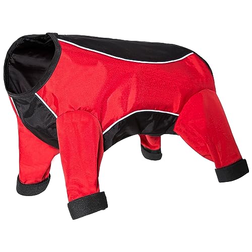 TIA - DOG RAINCOAT-L-BLACK/RED von Trespaws