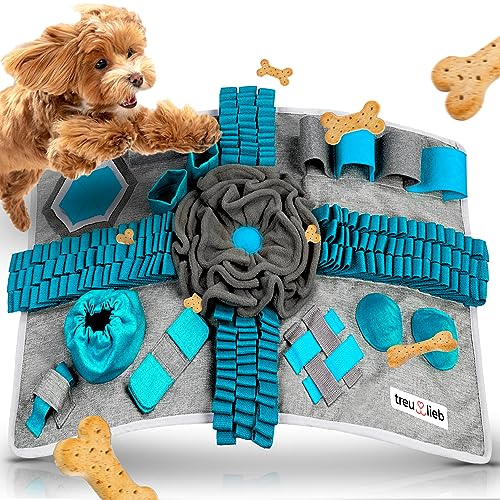 Treulieb®️ Schnüffelteppich für Hunde – Cleveres Hundespielzeug mit Anti-Rutsch - Für kleine & Große Hunde – Intelligenzspielzeug für Hunde – Anti Stress Schnüffelmatte - Spielteppich von Treulieb