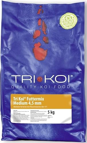 Tri Koi® Futter Mix Medium (4,5mm) über 15°C, 15 kg von Tri Koi