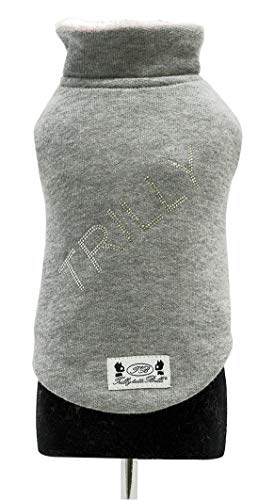 Trilly Tutti Brilli Regine Sweatshirt mit Plüsch-Innenseite und Swarovski-Applikation, Rosa, Größe S von Trilly Tutti Brilli