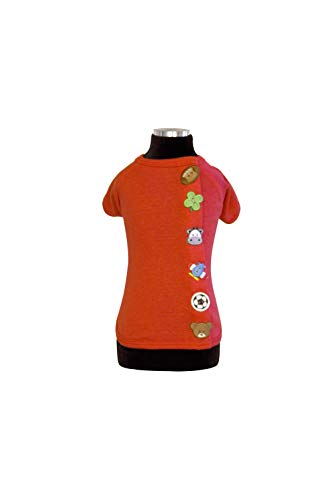 Trilly Tutti Brilli Riccardo T-Shirt Applikationen Knopf, Rot, M von Trilly Tutti Brilli