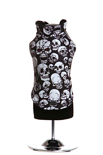 Trilly Tutti Brilli SillanerXXS Silla Sweatshirt aus Baumwolle mit Totenkopf-Aufdruck, Schwarz von Trilly Tutti Brilli