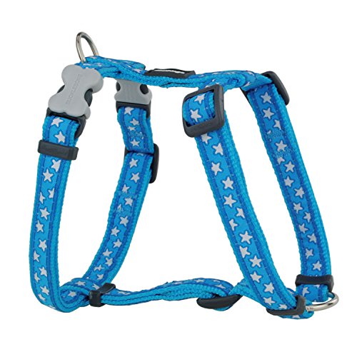 Trilus DH-ST-TQ-20 Nylon Hundegeschirr, Sterne, türkis, M von Red Dingo