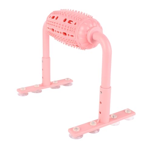 Haustier-Spender, Puzzle-Roller, Interaktiver Saugnapf, Fixierung, Tierfutter-Roller, Spielzeug, Höhenverstellbar, für Hunde (PINK) von Zudoo