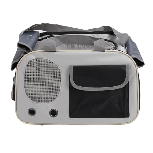 Haustiertragetasche, Hundetragetasche mit Verstellbarem Riemen für Reisen (Black) von Trisar