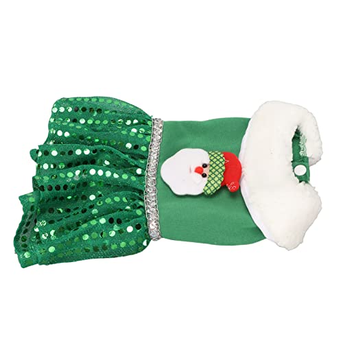 Hunde-Partykleidung, Atmungsaktives Haustier-Weihnachtskleid, Lässig, Weiches Grün, für Kleine Hunde (M) von Trisar