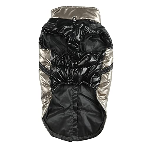 Winter-Hundejacke, Modischer Warmer Hundemantel, Lockerer Kragen, Brust, Schwarz, Gold, Weich, Bequem, für den Innenbereich (4XL) von Trisar