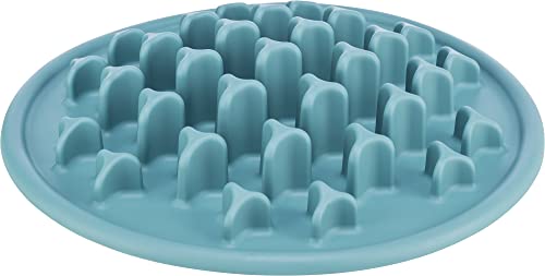 TRIXIE Slow Feeding Anti Schling Matte Pillars, TPE, Ø 35 cm, Blau - 25038 von TRIXIE