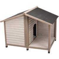 Trixie Natura Hundehütte Lodge mit Terrasse - B 130 x T 100 x H 105 cm (Größe M/L) von Trixie Natura