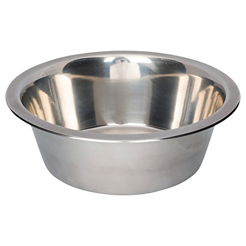 TRIXIE Edelstahl-Napf mit Gummiboden für Hunde - Rutschfest, Modern, Silber, 1,7 l (21 cm), 2,5 l (24 cm), 0,5 l (14 cm), 1 l (17 cm) von TRIXIE