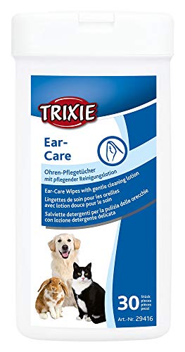 Trixie Ohrenpflege-Tücher | 30 Stück | Pflege- und Reinigungstücher für Hunde, Katzen und Kleintiere | Kann schonend Schmutz und Staub entfernen | Kann die Ohren pflegen von TRIXIE