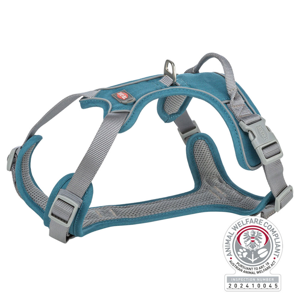 Trixie Premium Active Geschirr - petrol - 39–56 cm/15 mm Trixie Premium Active Geschirr - petrol - 39–56 cm/15 mm von Trixie
