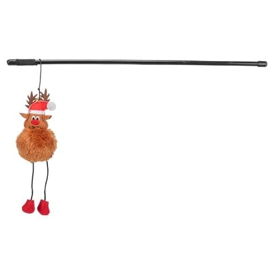 Trixie Xmas Spiel-Angelrute mit Rentier, 45 cm von TRIXIE