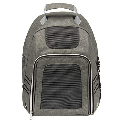 TRIXIE 28850 Rucksack Dan, 34 × 44 × 26 cm, grau von TRIXIE