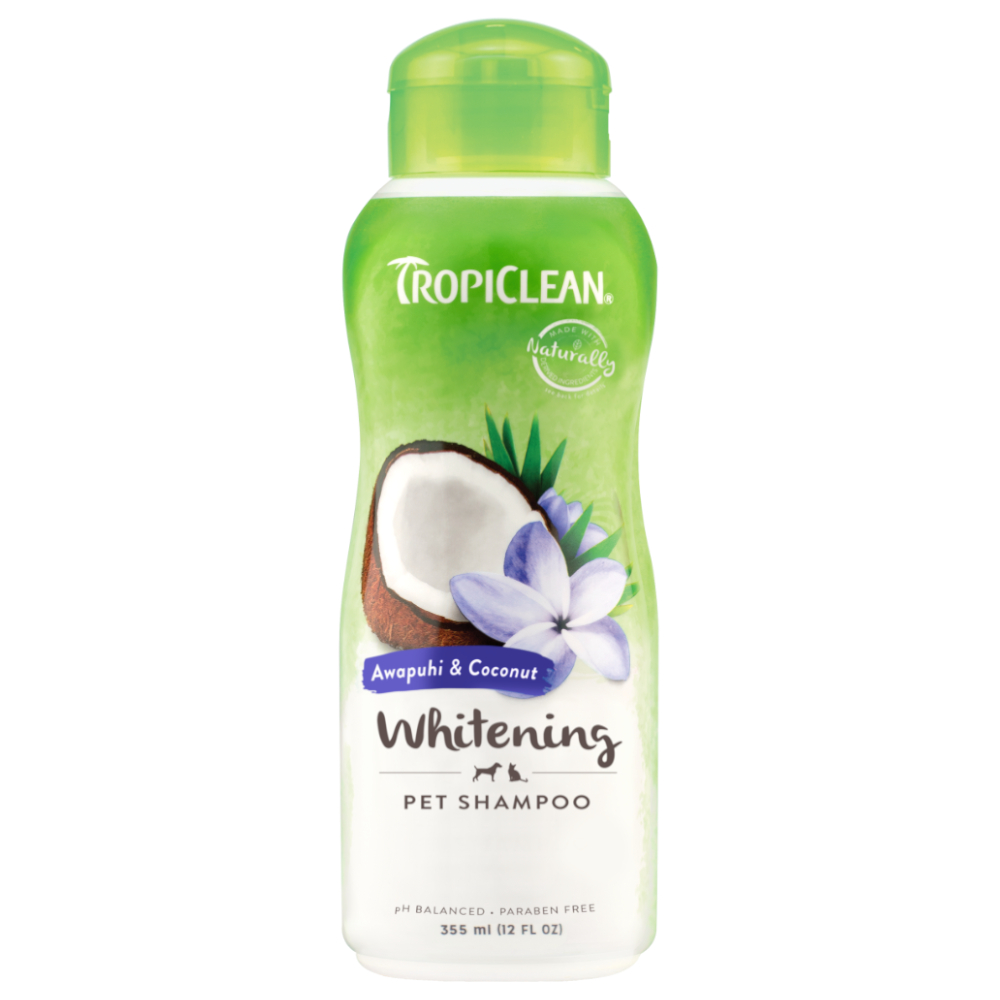 TropiClean Awapuhi & Coconut Whitening Shampoo für Haustiere - 355 ml von TropiClean