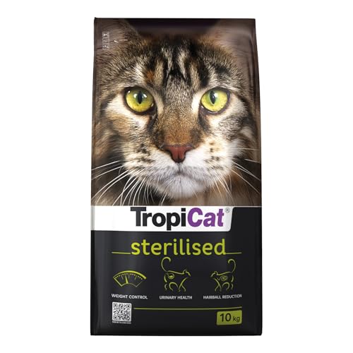 TROPICAT STERILISED 10kg - Alleinfuttermittel für ausgewachsene, sterilisierte Katzen ab 12 Monaten von TropiCat